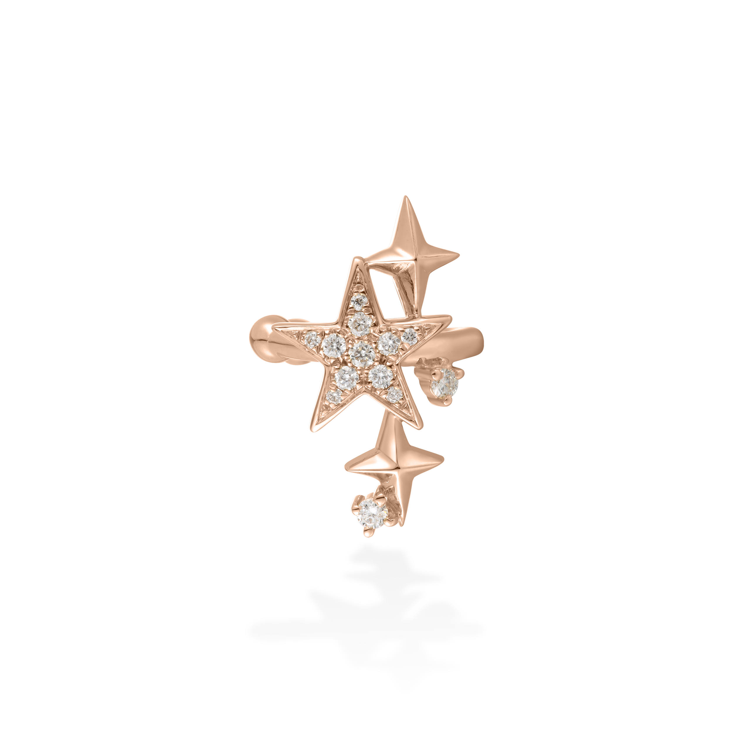 Stars diamond ear cuff